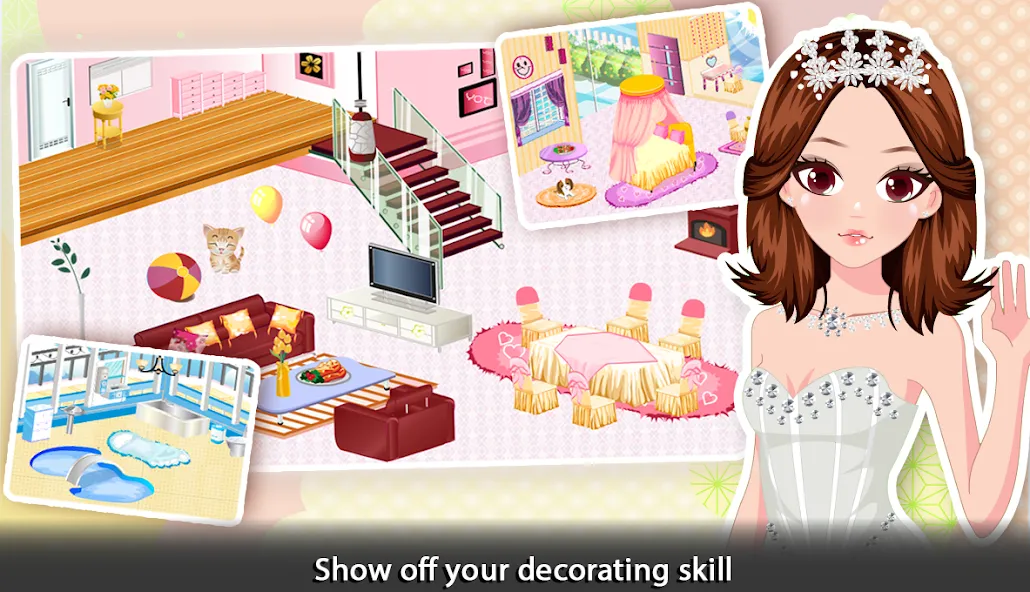 Взломанная Girl Doll House — Room Design  [МОД Меню] — полная версия apk на Андроид screen 2