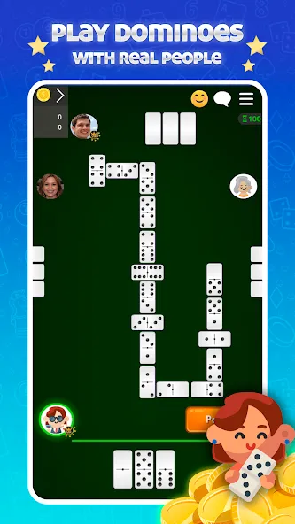 Скачать взломанную Dominoes Online — Classic Game (Домино Онлайн)  [МОД Unlocked] — стабильная версия apk на Андроид screen 1