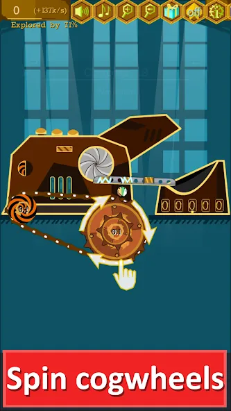 Взлом Steampunk Idle Gear Spinner (Стеампанк Идл Спиннер Фабрика)  [МОД Unlimited Money] — стабильная версия apk на Андроид screen 1