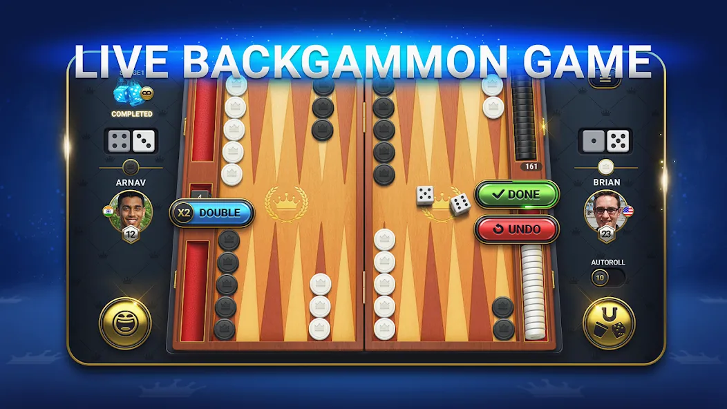 Взломанная Backgammon Live — Online Games (Бэкгаммон Лайв)  [МОД Меню] — полная версия apk на Андроид screen 2