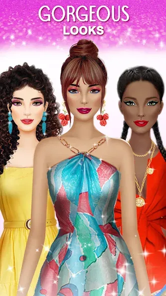 Скачать взломанную Fashion Stylist: Dress Up Game  [МОД Много денег] — стабильная версия apk на Андроид screen 1