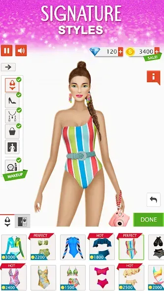 Скачать взломанную Fashion Stylist: Dress Up Game  [МОД Много денег] — стабильная версия apk на Андроид screen 5