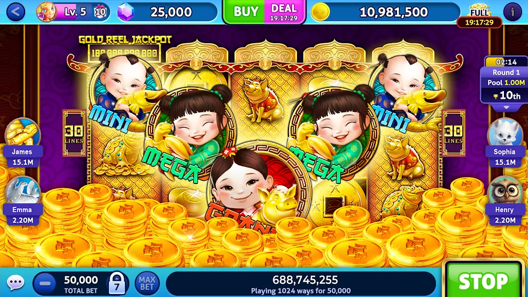 Скачать взлом Jackpot Madness Slots Casino (Джекпотджой Слоты)  [МОД Mega Pack] — полная версия apk на Андроид screen 3