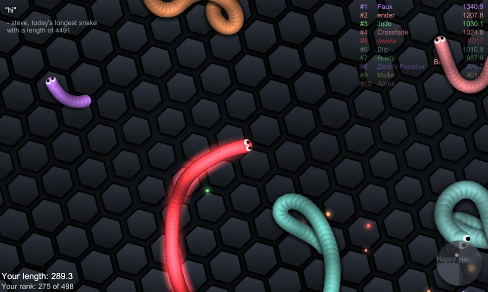 Взломанная slither.io  [МОД Все открыто] — полная версия apk на Андроид screen 2