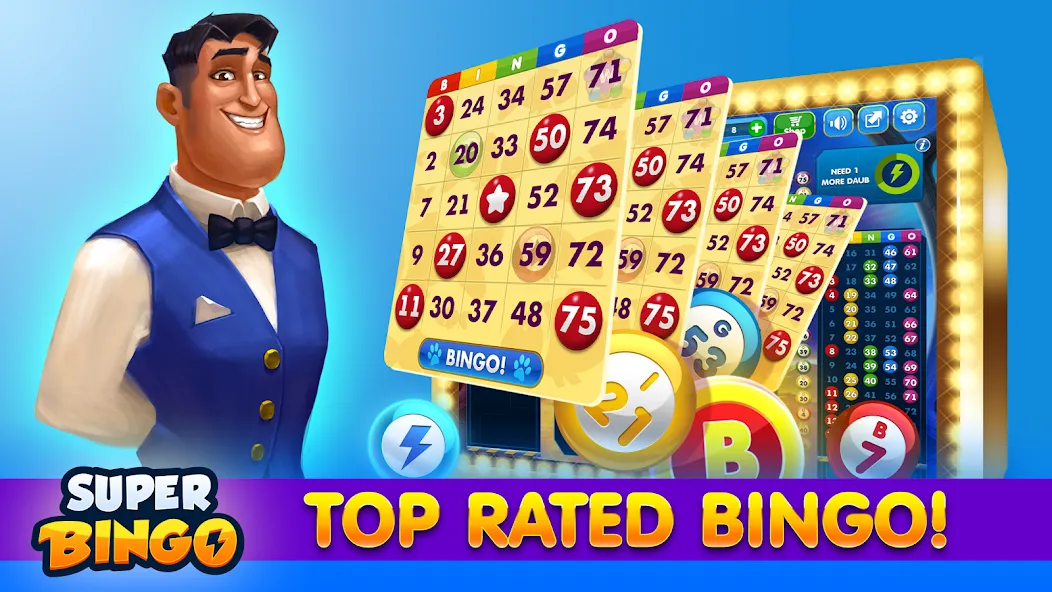 Взломанная Super Bingo HD — Bingo Games (упер Бинго )  [МОД Много монет] — полная версия apk на Андроид screen 1