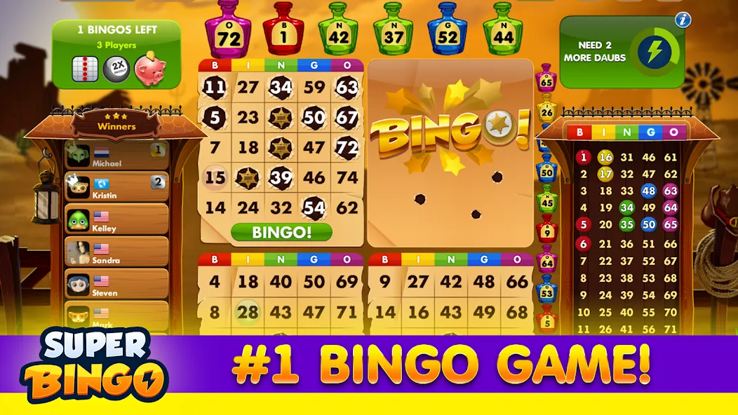 Взломанная Super Bingo HD — Bingo Games (упер Бинго )  [МОД Много монет] — полная версия apk на Андроид screen 4