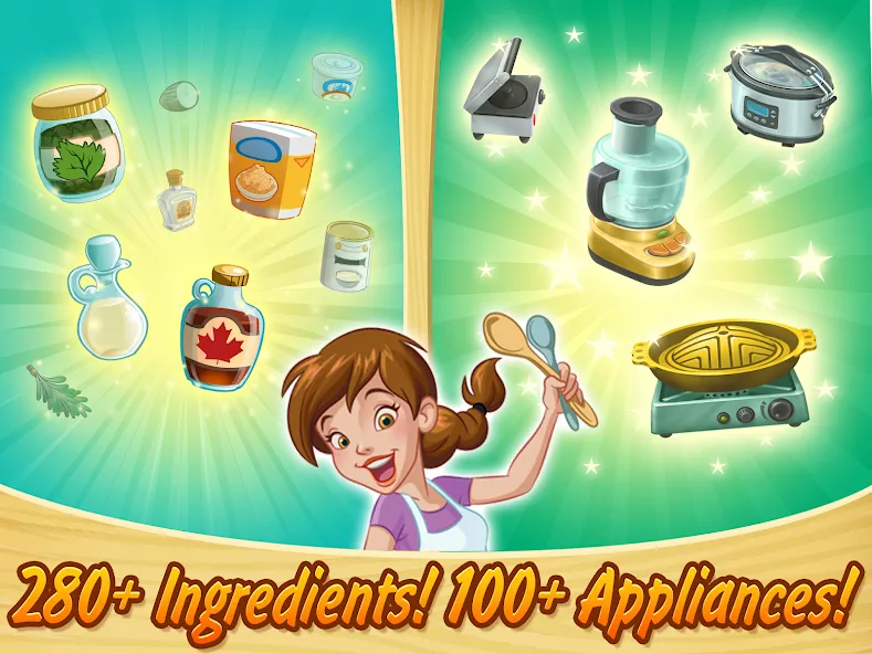Взломанная Kitchen Scramble: Cooking Game (Китчен Скрэмбл)  [МОД Бесконечные монеты] — полная версия apk на Андроид screen 3