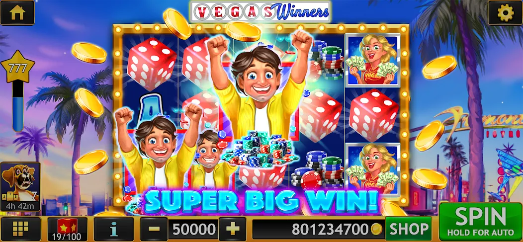 Скачать взломанную Slots of Luck: Vegas Casino (Слоты удачи)  [МОД Бесконечные деньги] — полная версия apk на Андроид screen 2