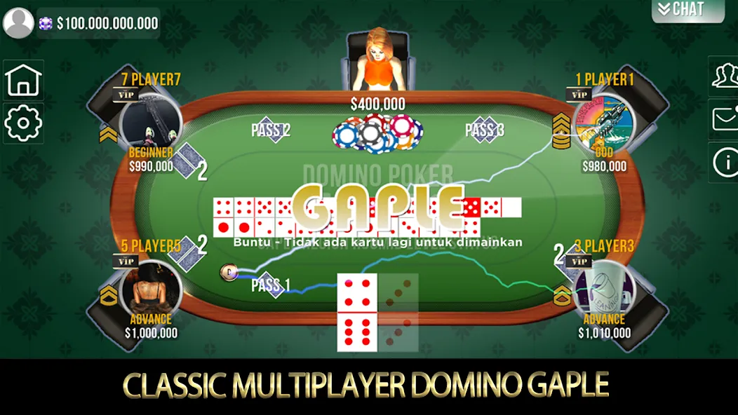 Взломанная Domino Poker QiuQiu Gaple (Домино Покер ЧиЧи Гапле)  [МОД Mega Pack] — последняя версия apk на Андроид screen 1