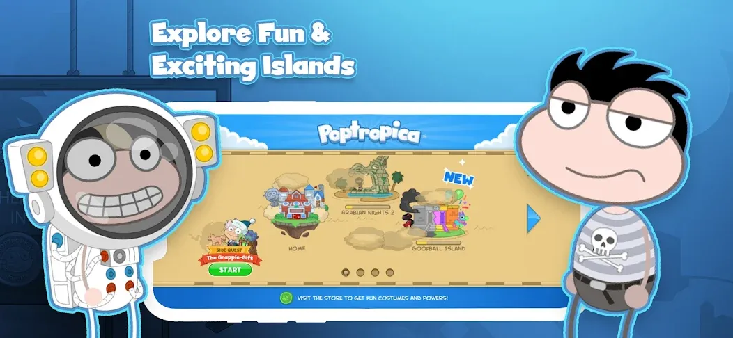 Скачать взлом Poptropica: Fun Kids Adventure (Поптропика)  [МОД Unlimited Money] — полная версия apk на Андроид screen 1