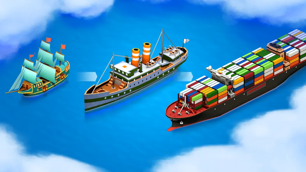 Скачать взломанную Sea Port: Cargo Boat Tycoon (Си Порт)  [МОД Много монет] — стабильная версия apk на Андроид screen 2