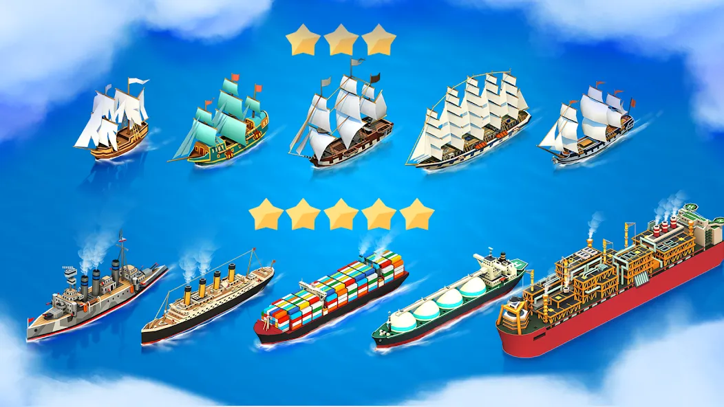 Скачать взломанную Sea Port: Cargo Boat Tycoon (Си Порт)  [МОД Много монет] — стабильная версия apk на Андроид screen 4