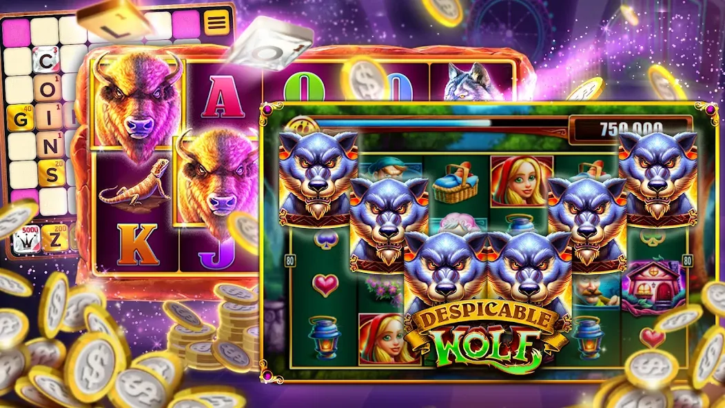 Взлом Vegas Downtown Slots & Words  [МОД Много денег] — стабильная версия apk на Андроид screen 1