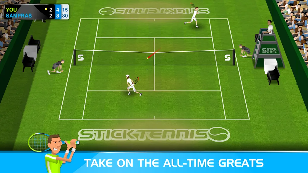 Взломанная Stick Tennis (Стик Теннис)  [МОД Меню] — стабильная версия apk на Андроид screen 2