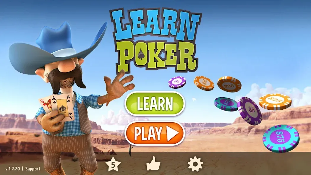 Скачать взлом Learn Poker — How to Play  [МОД Бесконечные монеты] — полная версия apk на Андроид screen 1