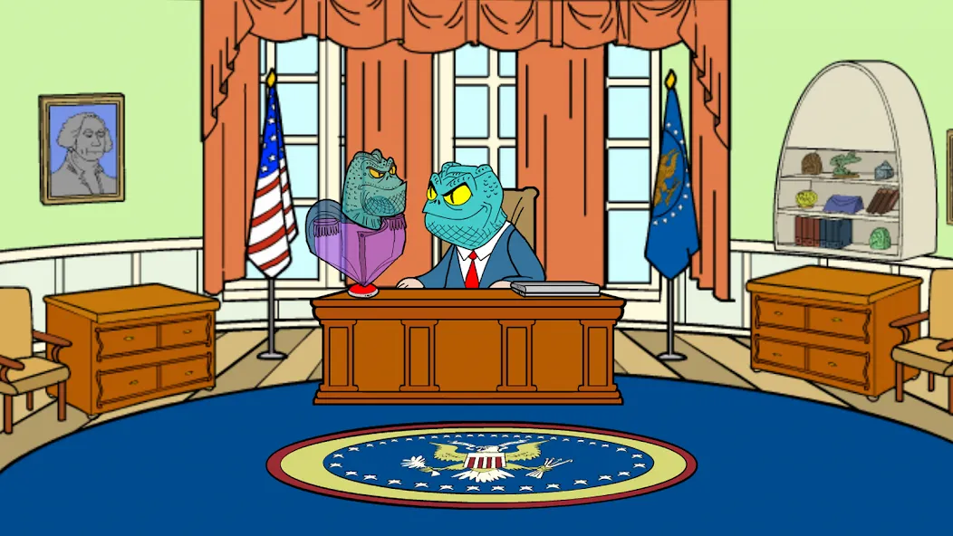 Скачать взломанную Obama Pigsaw: Alien Invasion (Обама Джигтрап)  [МОД Mega Pack] — последняя версия apk на Андроид screen 2