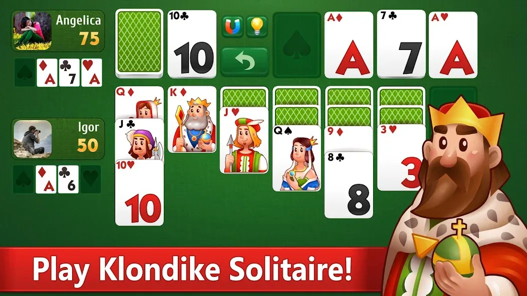 Взломанная Klondike Solitaire card game  [МОД Меню] — стабильная версия apk на Андроид screen 1