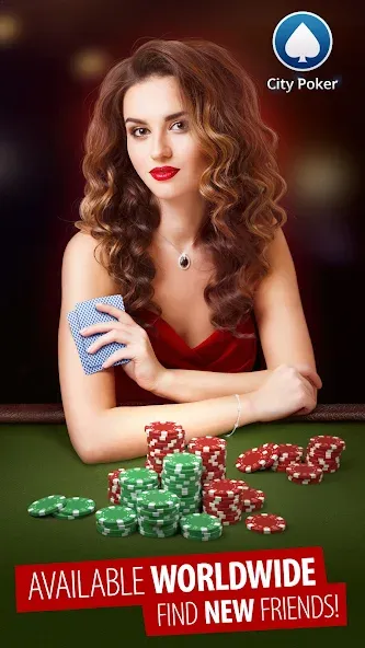 Взломанная City Poker: Holdem, Omaha (Сити Покер)  [МОД Unlocked] — стабильная версия apk на Андроид screen 1