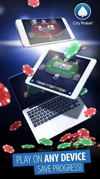 Взломанная City Poker: Holdem, Omaha (Сити Покер)  [МОД Unlocked] — стабильная версия apk на Андроид screen 3