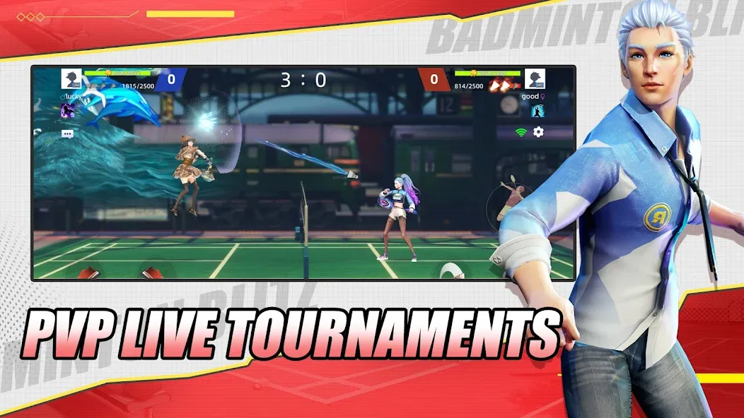 Взломанная Badminton Blitz — PVP online (Бэдминтон Блиц)  [МОД Меню] — полная версия apk на Андроид screen 4