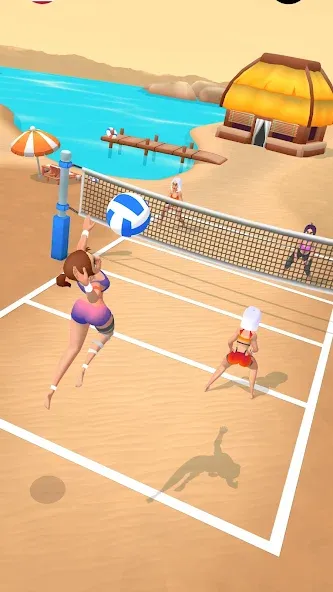 Взломанная Beach Volleyball Game (Бичволлейбол игра)  [МОД Menu] — полная версия apk на Андроид screen 1