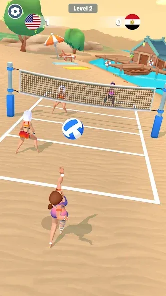 Взломанная Beach Volleyball Game (Бичволлейбол игра)  [МОД Menu] — полная версия apk на Андроид screen 4