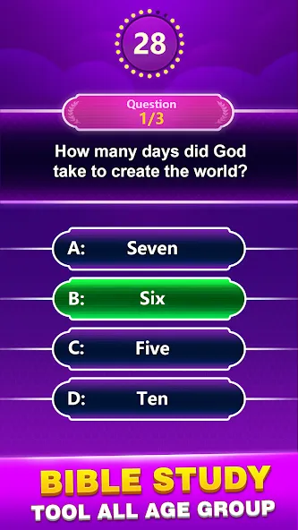 Скачать взлом Bible Trivia — Word Quiz Game (Библейская викторина)  [МОД Меню] — стабильная версия apk на Андроид screen 1