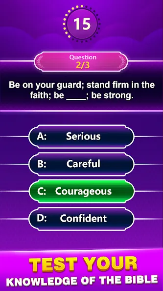 Скачать взлом Bible Trivia — Word Quiz Game (Библейская викторина)  [МОД Меню] — стабильная версия apk на Андроид screen 3