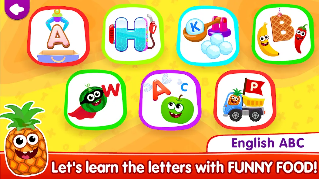 Скачать взломанную ABC kids! Alphabet learning!  [МОД Много монет] — стабильная версия apk на Андроид screen 1