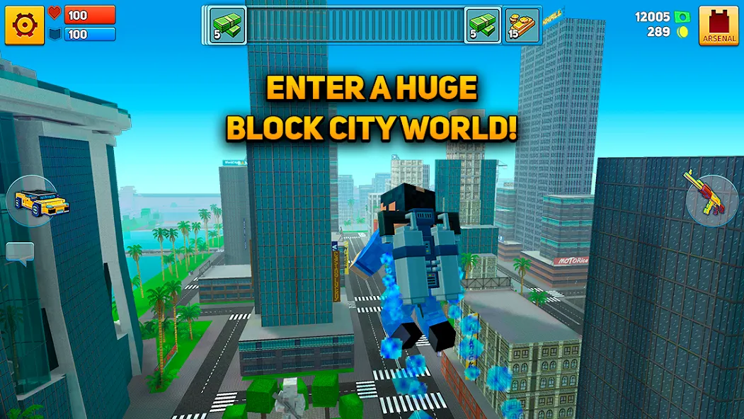 Скачать взлом Block City Wars: Pixel Shooter (Блок Сити Варс)  [МОД Mega Pack] — стабильная версия apk на Андроид screen 2