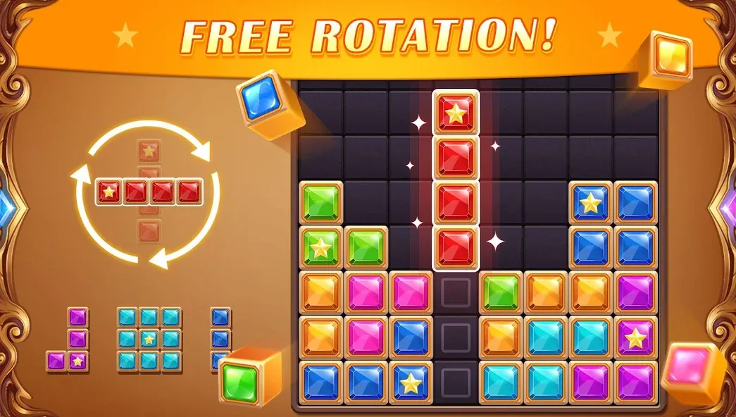 Скачать взлом Block Puzzle: Diamond Star  [МОД Много монет] — последняя версия apk на Андроид screen 2