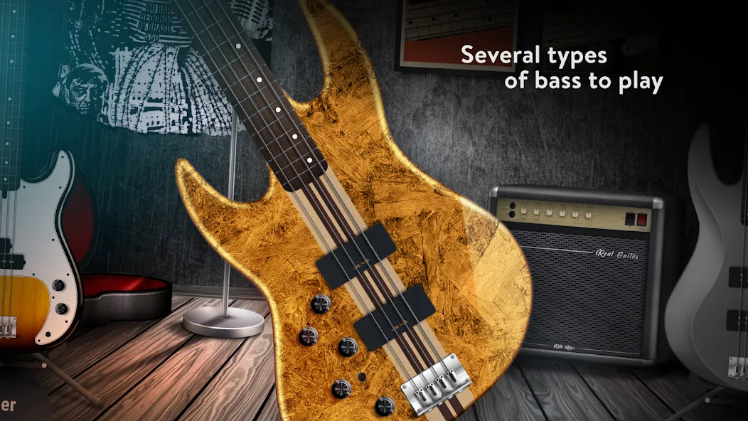 Скачать взломанную Real Bass: bass guitar (Риал Басс)  [МОД Mega Pack] — последняя версия apk на Андроид screen 3