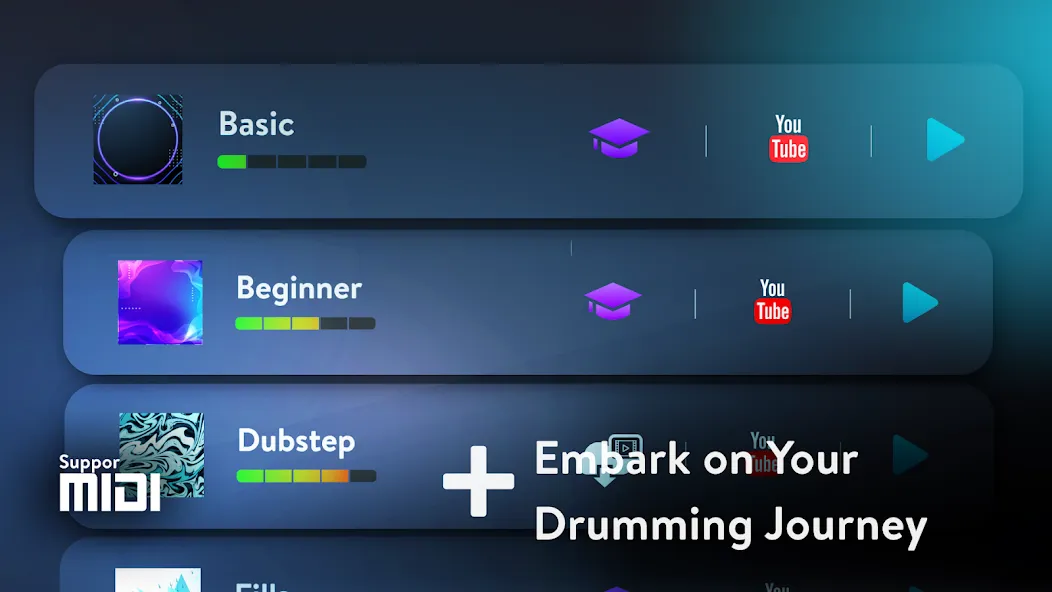 Скачать взломанную Real Drum: electronic drums (Риал драм)  [МОД Меню] — последняя версия apk на Андроид screen 3