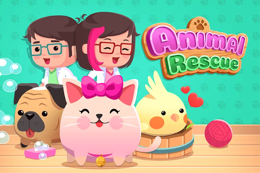 Скачать взломанную Animal Rescue: Pet Shop Story (Анимал Рескью)  [МОД Unlimited Money] — стабильная версия apk на Андроид screen 1