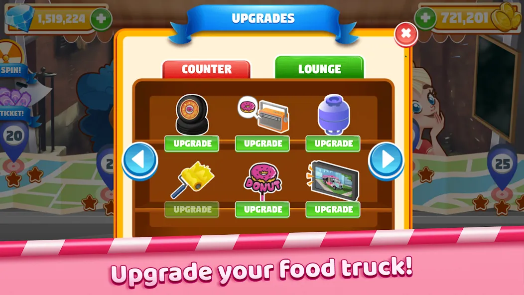 Взлом Boston Donut Truck: Food Game (Бостонский Донат Трак)  [МОД Бесконечные монеты] — полная версия apk на Андроид screen 3