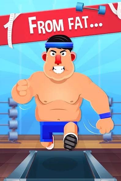 Скачать взломанную Fat No More: Sports Gym Game! (Фэт Но Море)  [МОД Меню] — стабильная версия apk на Андроид screen 1