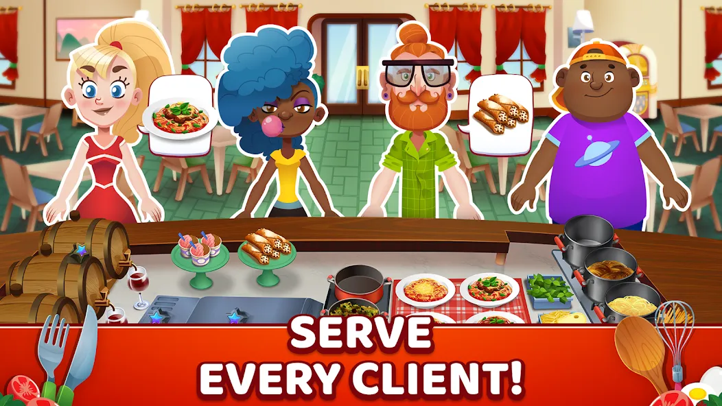 Взломанная My Pasta Shop: Cooking Game (Мой Паста Шоп)  [МОД Много денег] — последняя версия apk на Андроид screen 2