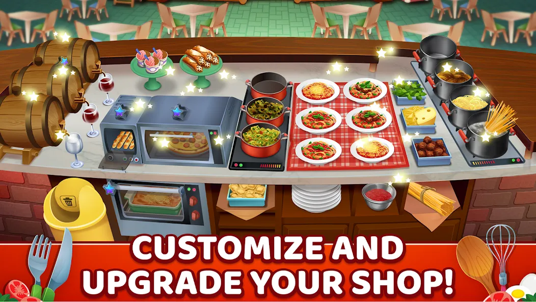 Взломанная My Pasta Shop: Cooking Game (Мой Паста Шоп)  [МОД Много денег] — последняя версия apk на Андроид screen 4