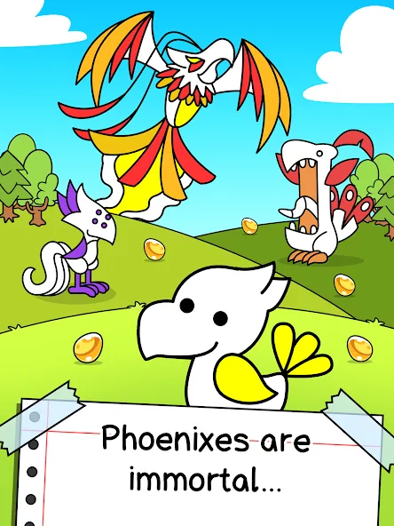 Скачать взлом Phoenix Evolution: Idle Merge (Финикс Эволюция)  [МОД Menu] — полная версия apk на Андроид screen 5