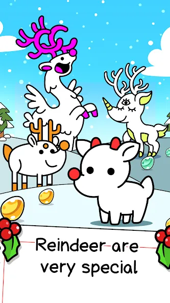 Взлом Reindeer Evolution: Idle Game (Рейндир Эволюция)  [МОД Unlimited Money] — стабильная версия apk на Андроид screen 1