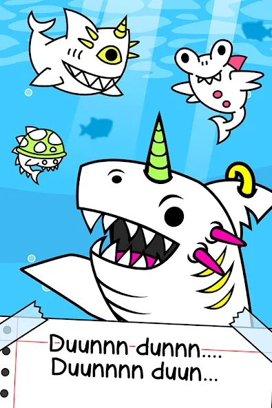 Взломанная Shark Evolution: Idle Game (Шарк Эволюшн)  [МОД Unlimited Money] — последняя версия apk на Андроид screen 1