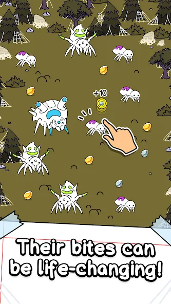 Скачать взлом Spider Evolution: Idle Game (Спайдер Эволюшн)  [МОД Меню] — последняя версия apk на Андроид screen 2