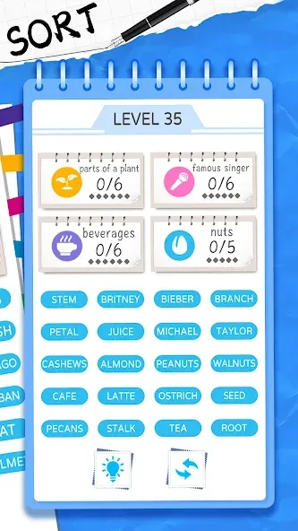 Взлом Word Sort: Association Connect (Соннект Колорс)  [МОД Много денег] — стабильная версия apk на Андроид screen 2