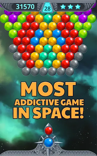 Взлом Bubble Shooter Space (Бубль шутер спейс)  [МОД Unlocked] — полная версия apk на Андроид screen 2