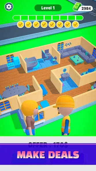 Скачать взломанную Home Builder 3D !  [МОД Много монет] — последняя версия apk на Андроид screen 3