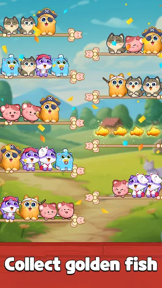 Скачать взлом Cat Sort Puzzle: Cute Pet Game  [МОД Unlimited Money] — последняя версия apk на Андроид screen 3