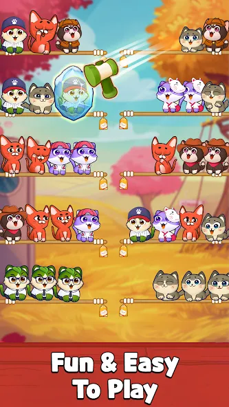 Скачать взлом Cat Sort Puzzle: Cute Pet Game  [МОД Unlimited Money] — последняя версия apk на Андроид screen 4