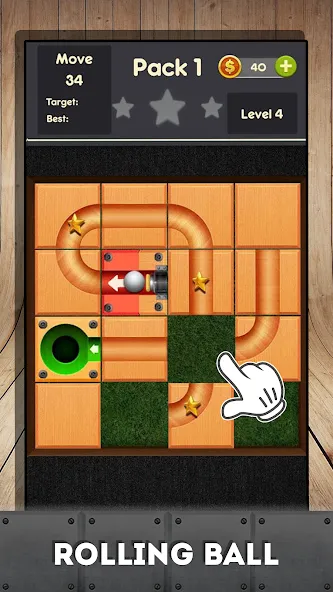 Взломанная Rolling ball — slide puzzle  [МОД Много денег] — полная версия apk на Андроид screen 1