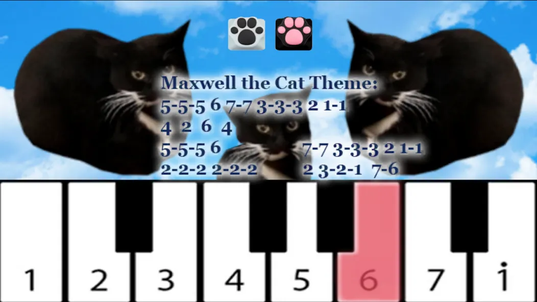 Скачать взлом Maxwell the Cat piano (Максвелл зе Кэт пиано)  [МОД Menu] — полная версия apk на Андроид screen 3