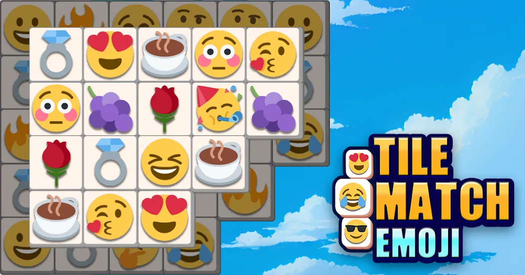 Взлом Tile Match Emoji -Triple Tile (Тил Матч Эмоджи)  [МОД Mega Pack] — стабильная версия apk на Андроид screen 1